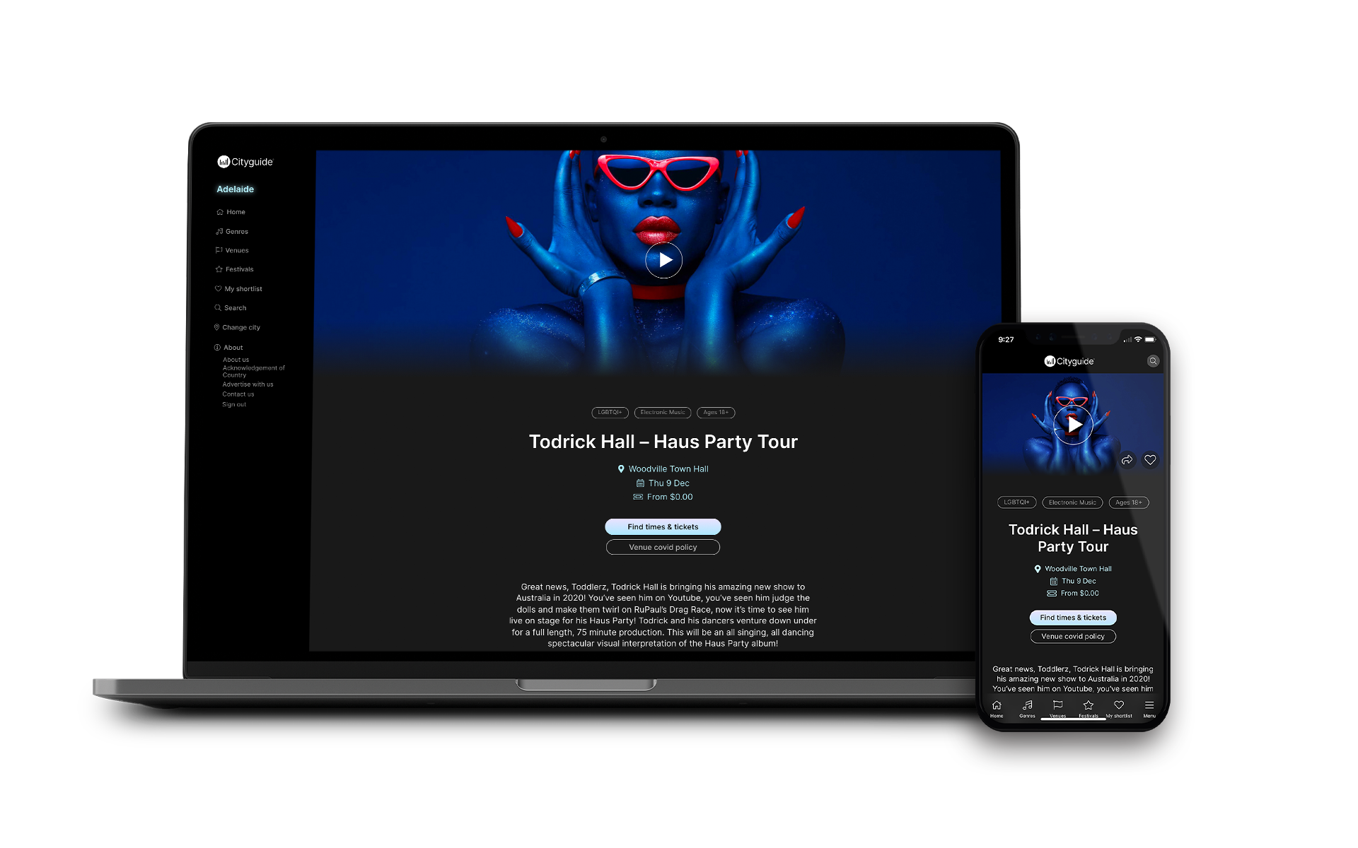 Upload your events and make them shine